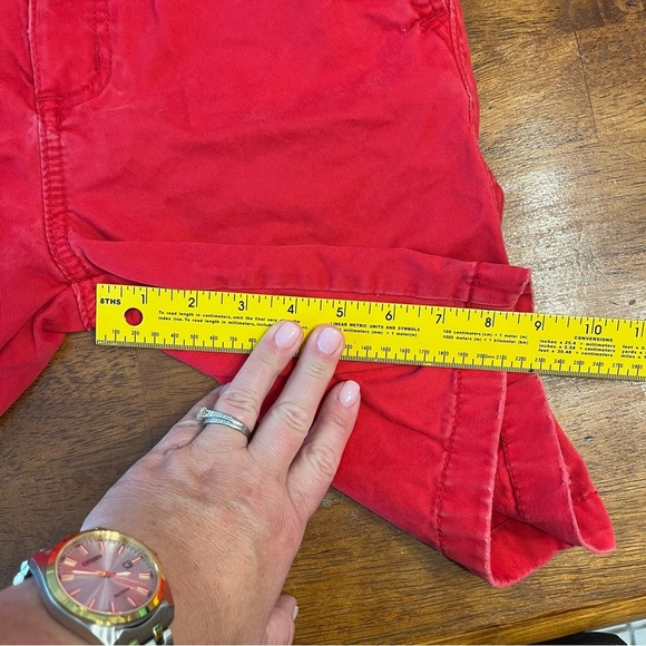 Kids Abercrombie red chino khaki cargo Shorts size 16 - Picture 7 of 7